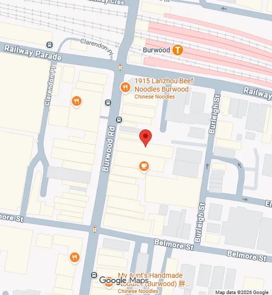 Map showing Funfit Bungee Fitness on Burwood Road